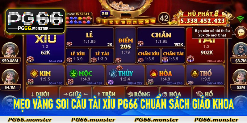 Mẹo vàng soi cầu tài xỉu Pg66 chuẩn sách giáo khoa
